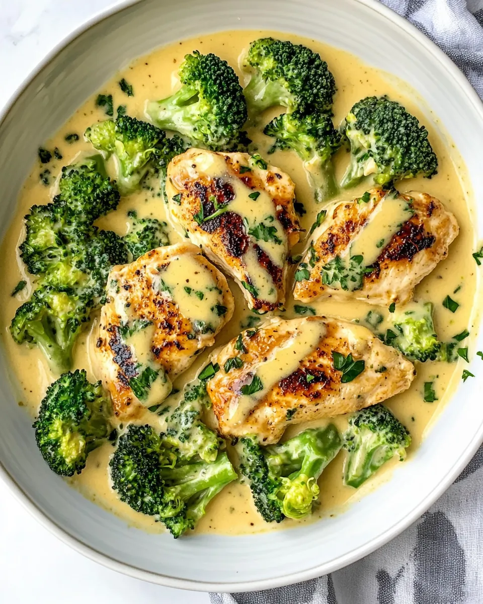 Creamy Honey Mustard Chicken Broccoli