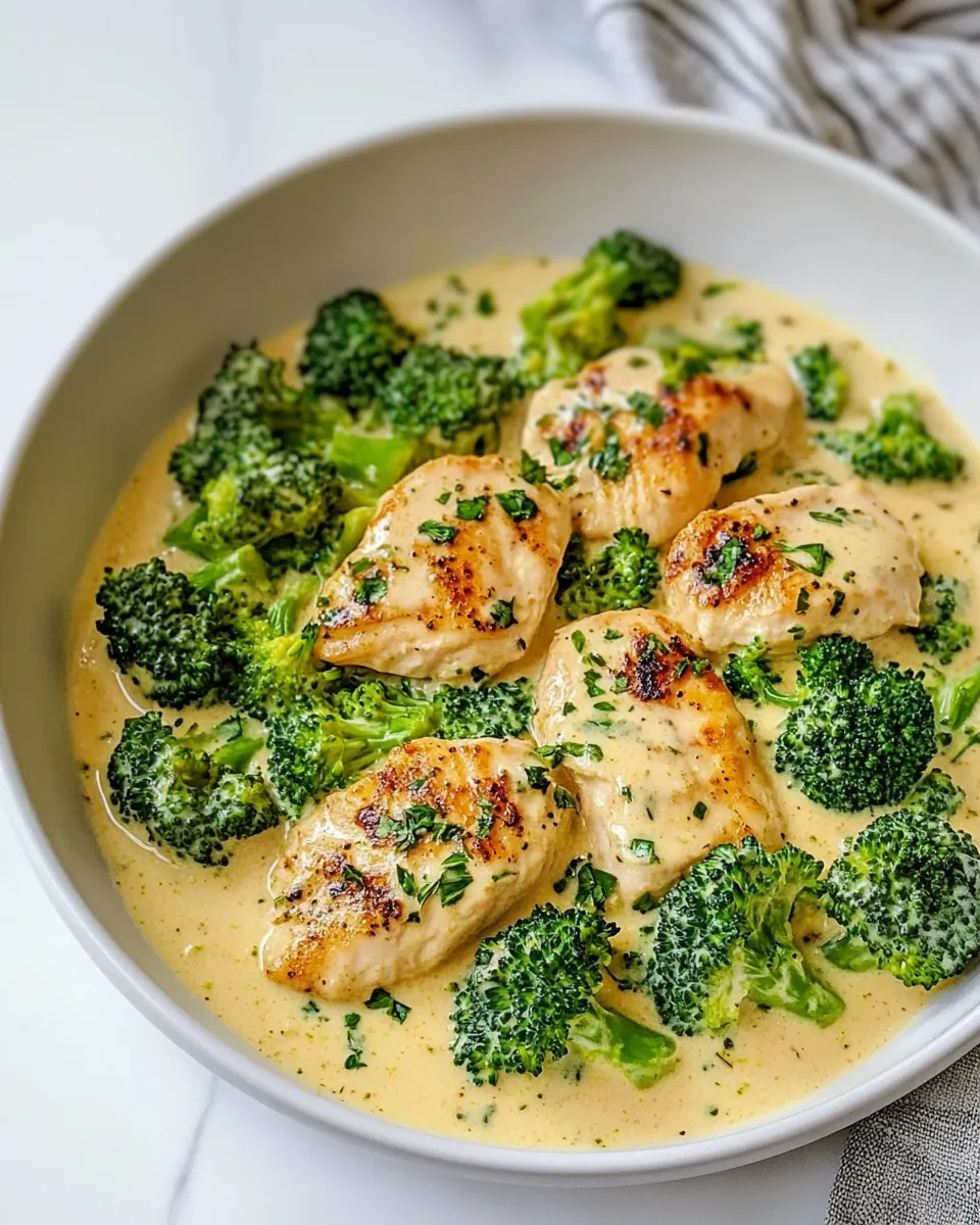 Creamy Honey Mustard Chicken Broccoli