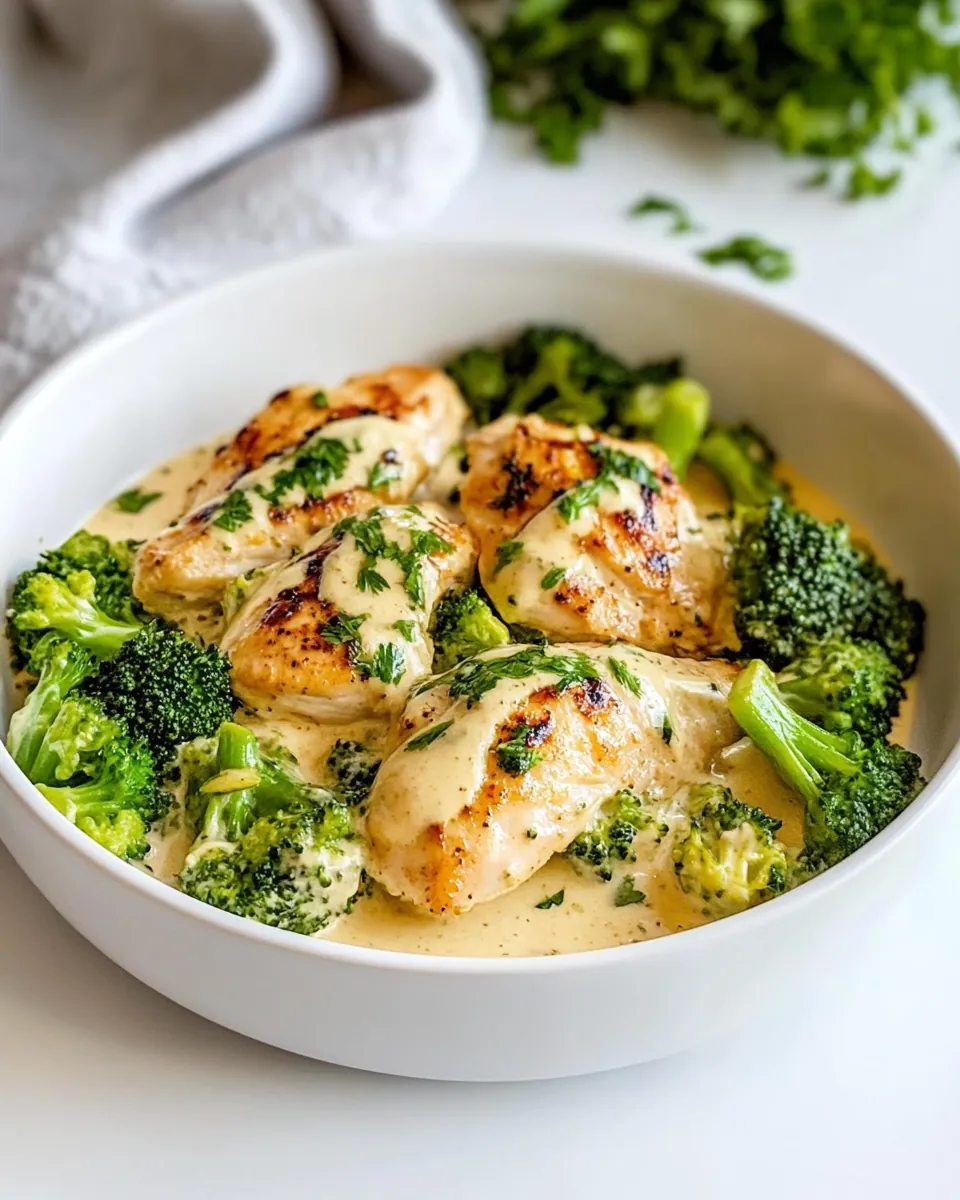Creamy Honey Mustard Chicken Broccoli