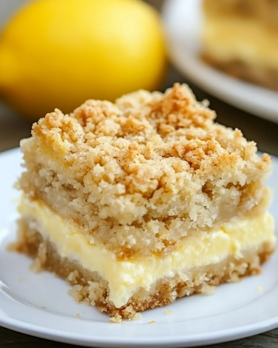 Creamy Lemon Crumb Bars