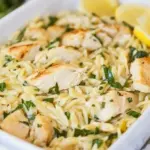 Creamy Lemon Orzo with Chicken