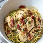 Creamy Mediterranean Chicken with Zucchini Noodles