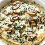 Creamy Parmesan Garlic Mushroom Chicken