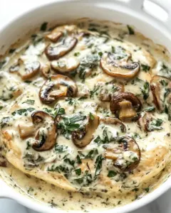 Creamy Parmesan Garlic Mushroom Chicken