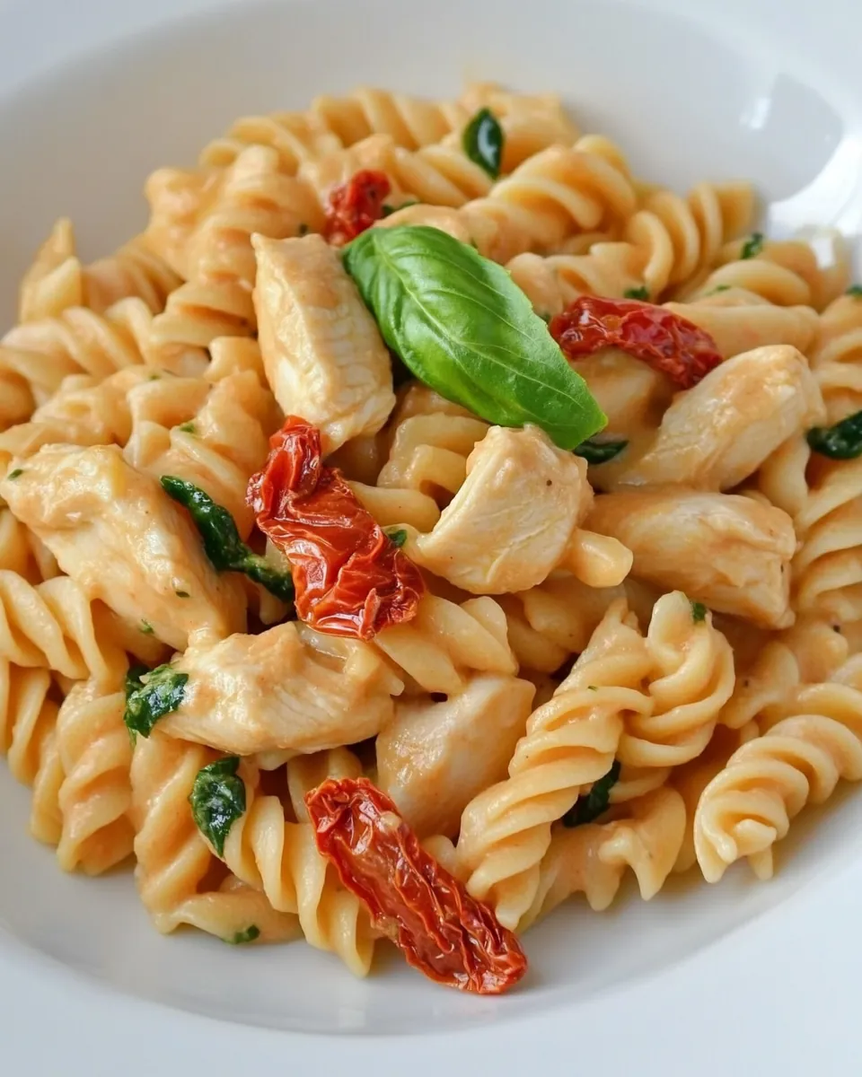 Creamy Pasta with Chicken and Sun-dried Tomato Pesto