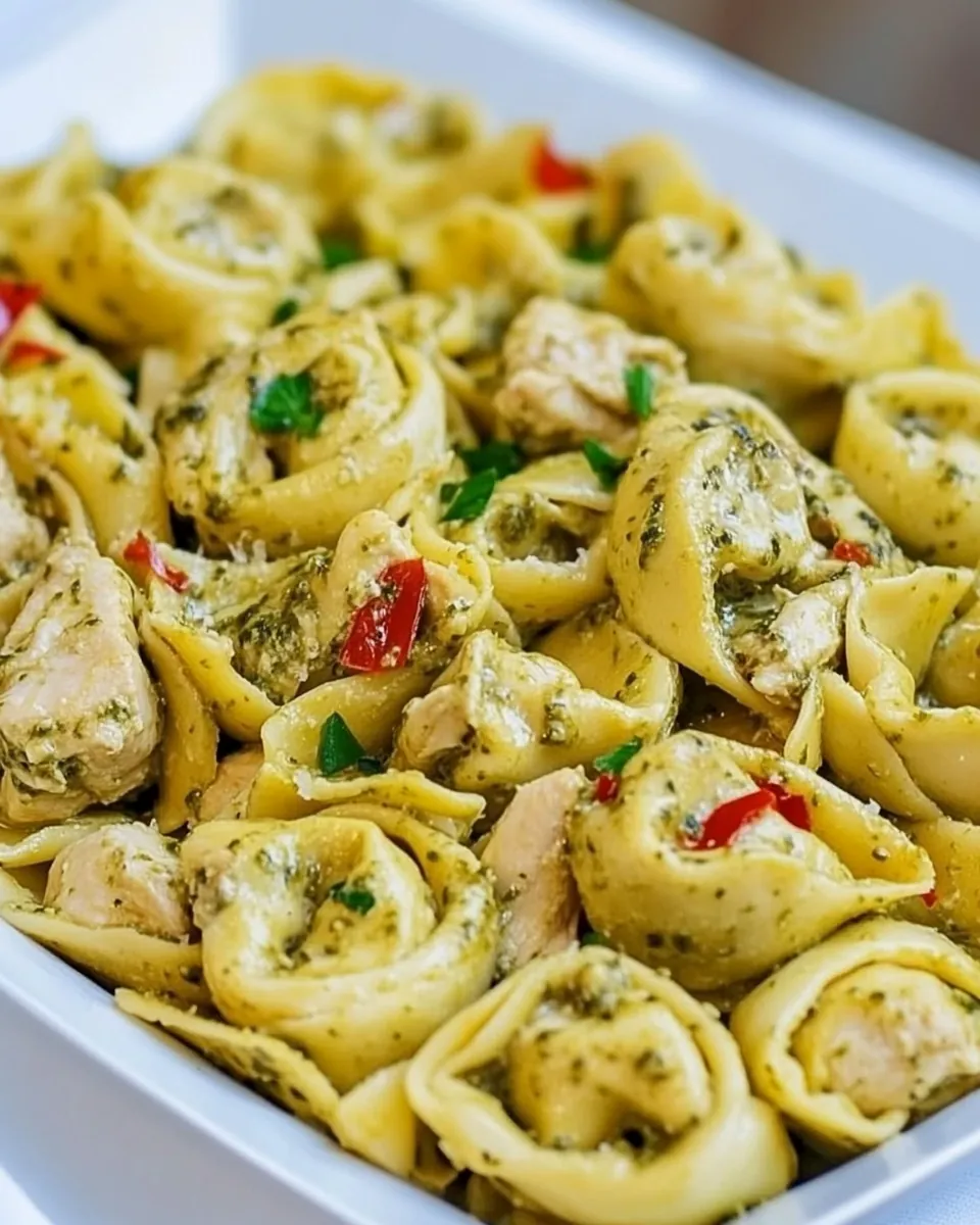 Creamy Pesto Chicken Tortellini