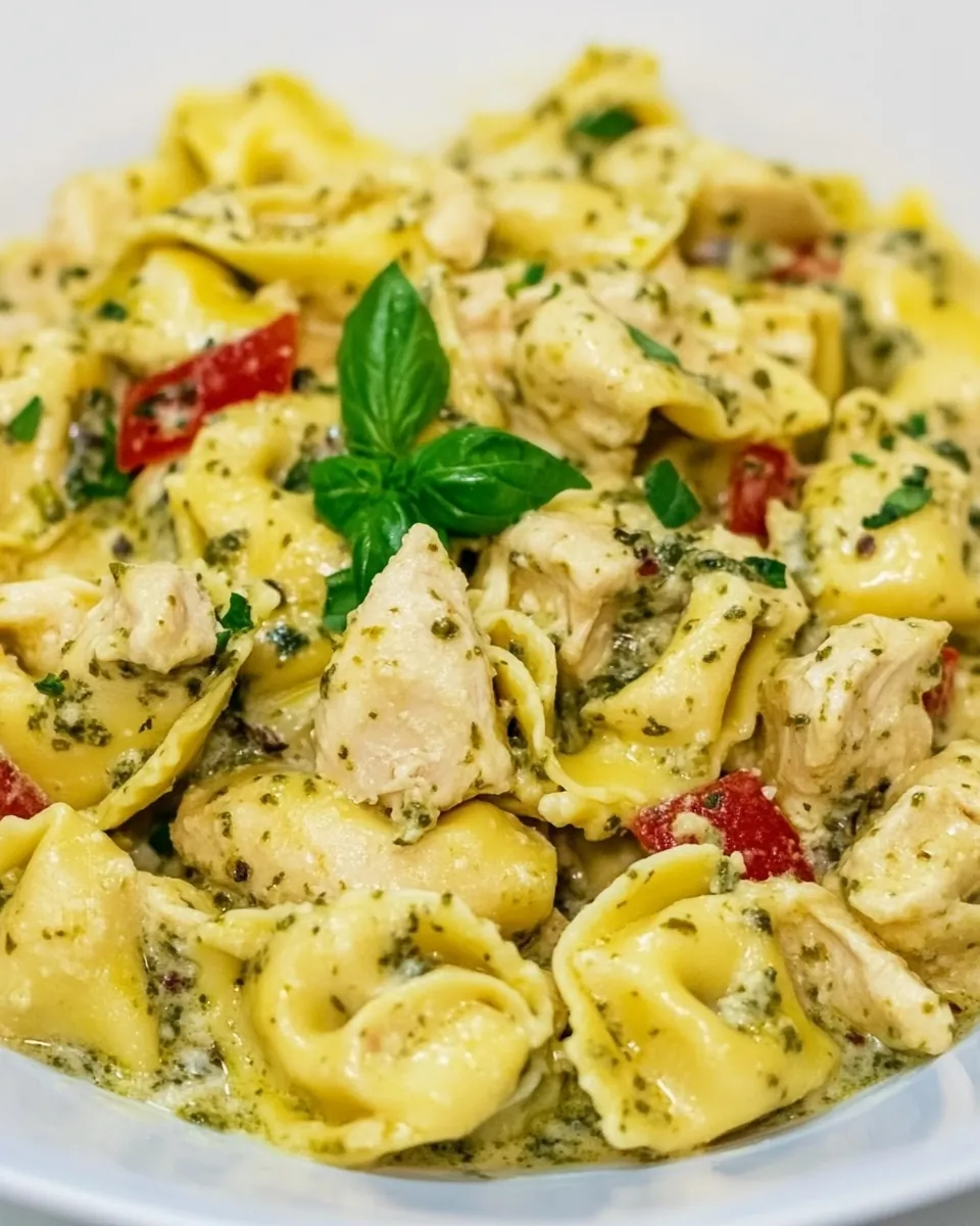 Creamy Pesto Chicken Tortellini