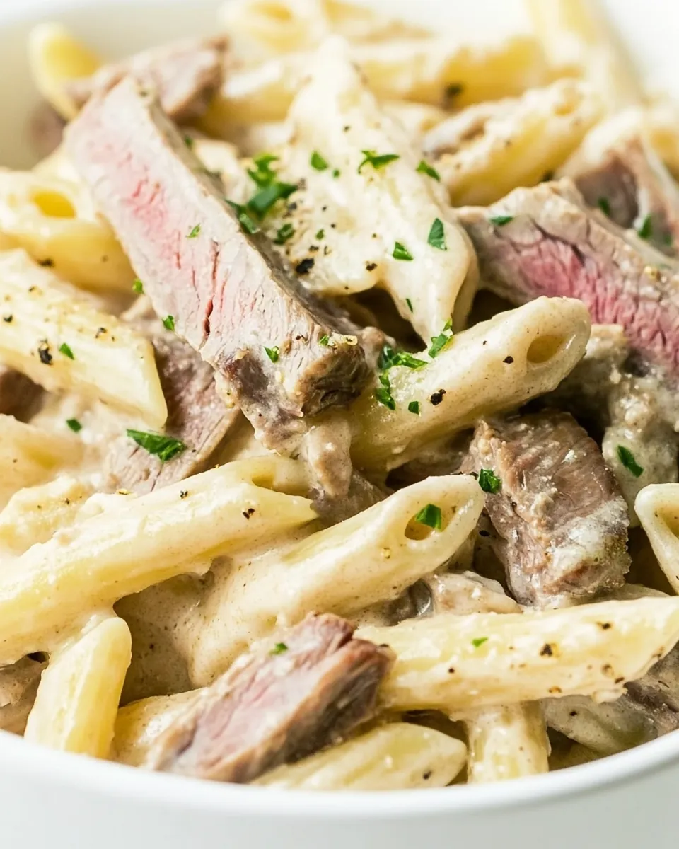 Creamy Prime Rib Pasta