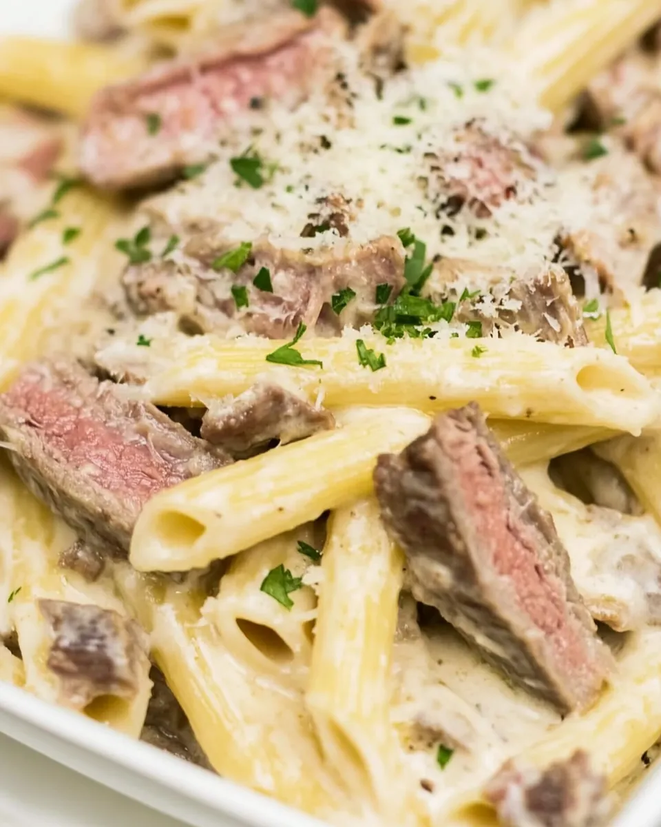 Creamy Prime Rib Pasta