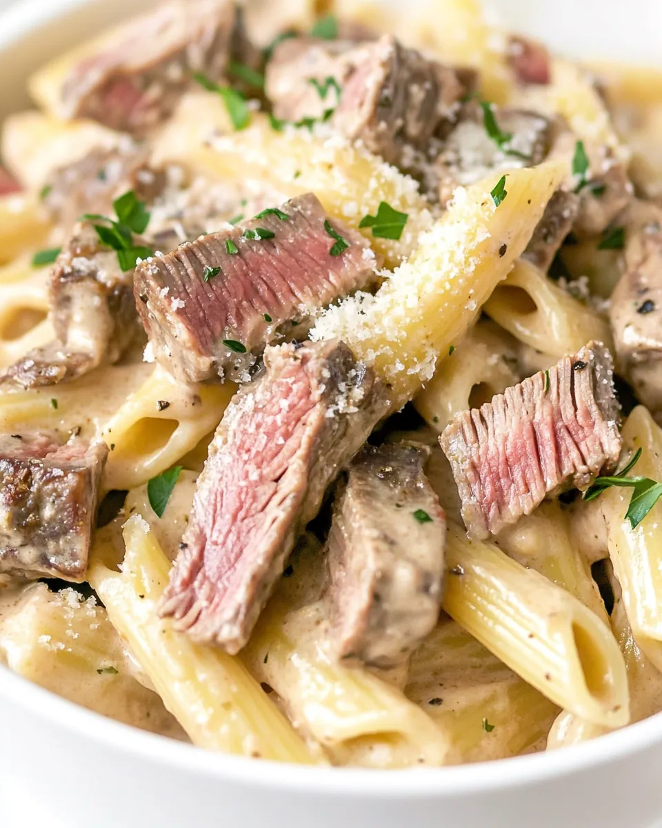 Creamy Prime Rib Pasta