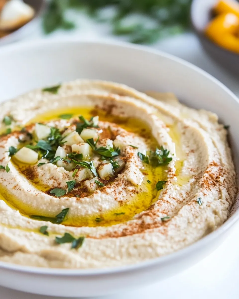 Creamy Roasted Garlic Hummus