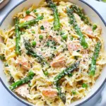 Creamy Salmon Asparagus Pasta