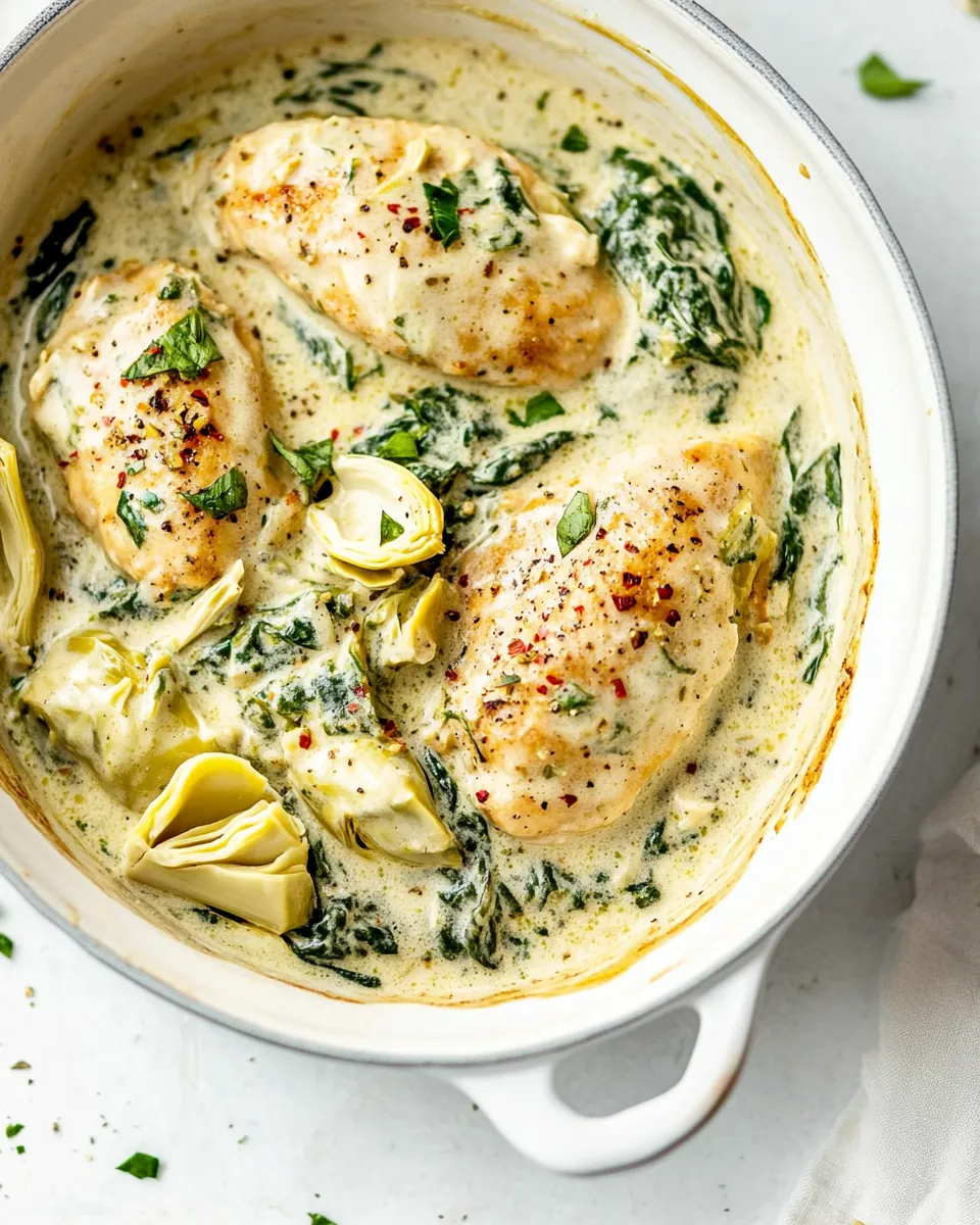 Creamy Spinach Artichoke Chicken