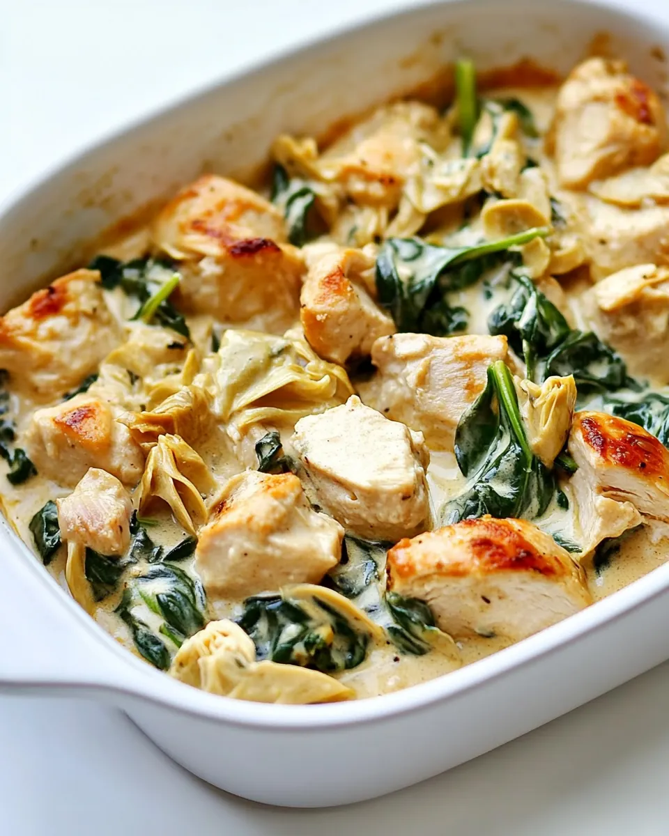 Creamy Spinach and Artichoke Chicken