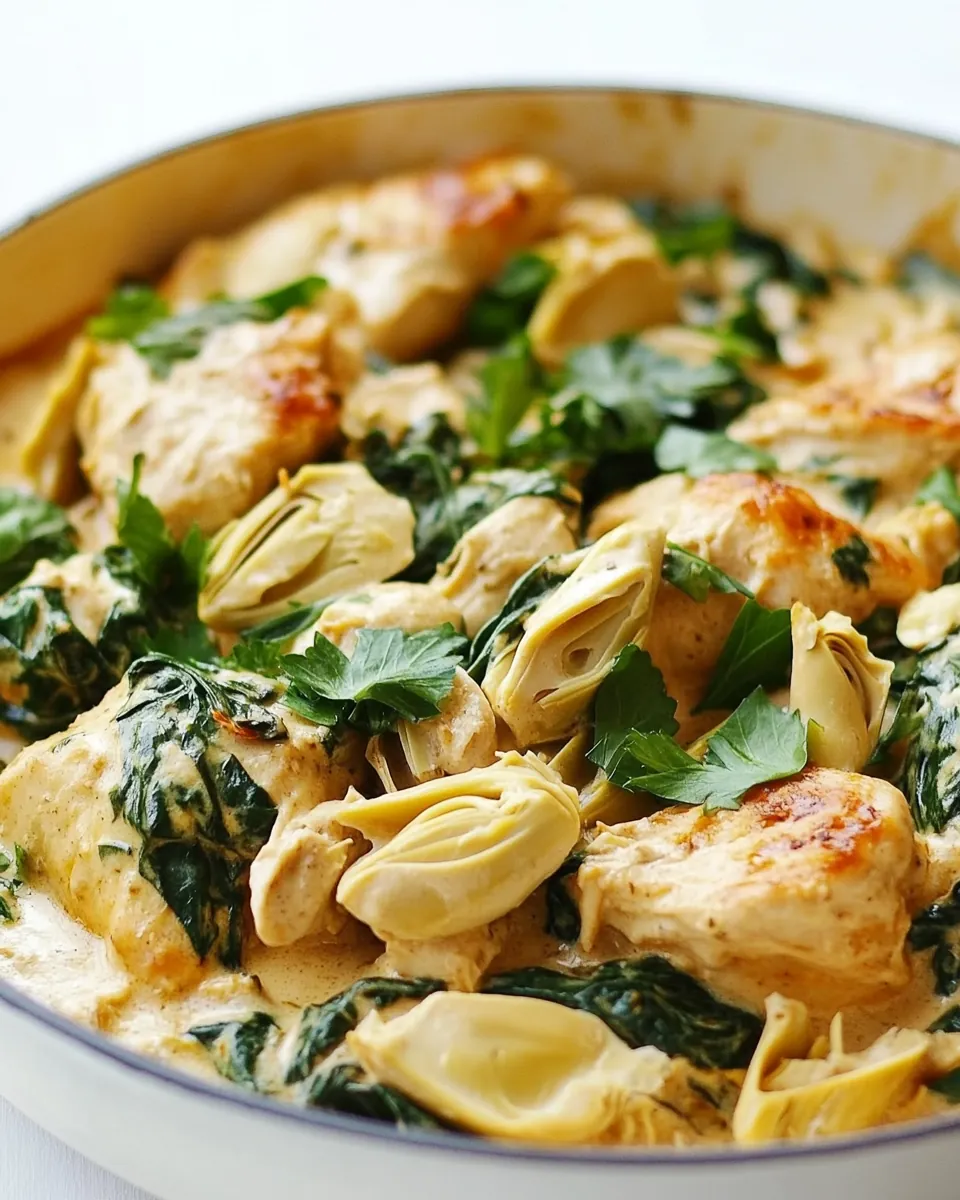 Creamy Spinach and Artichoke Chicken
