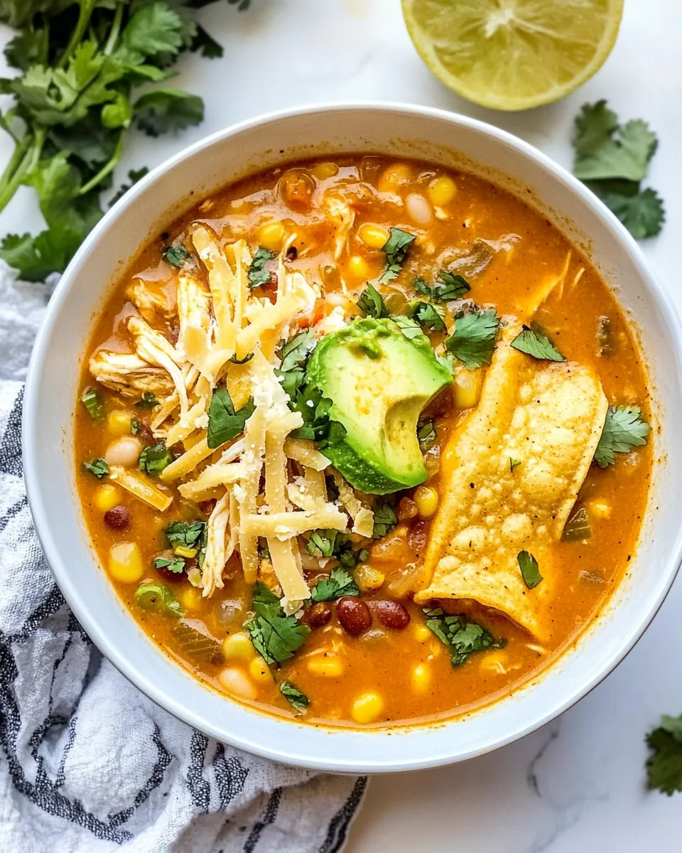 Creamy White Bean Chicken Enchilada Soup