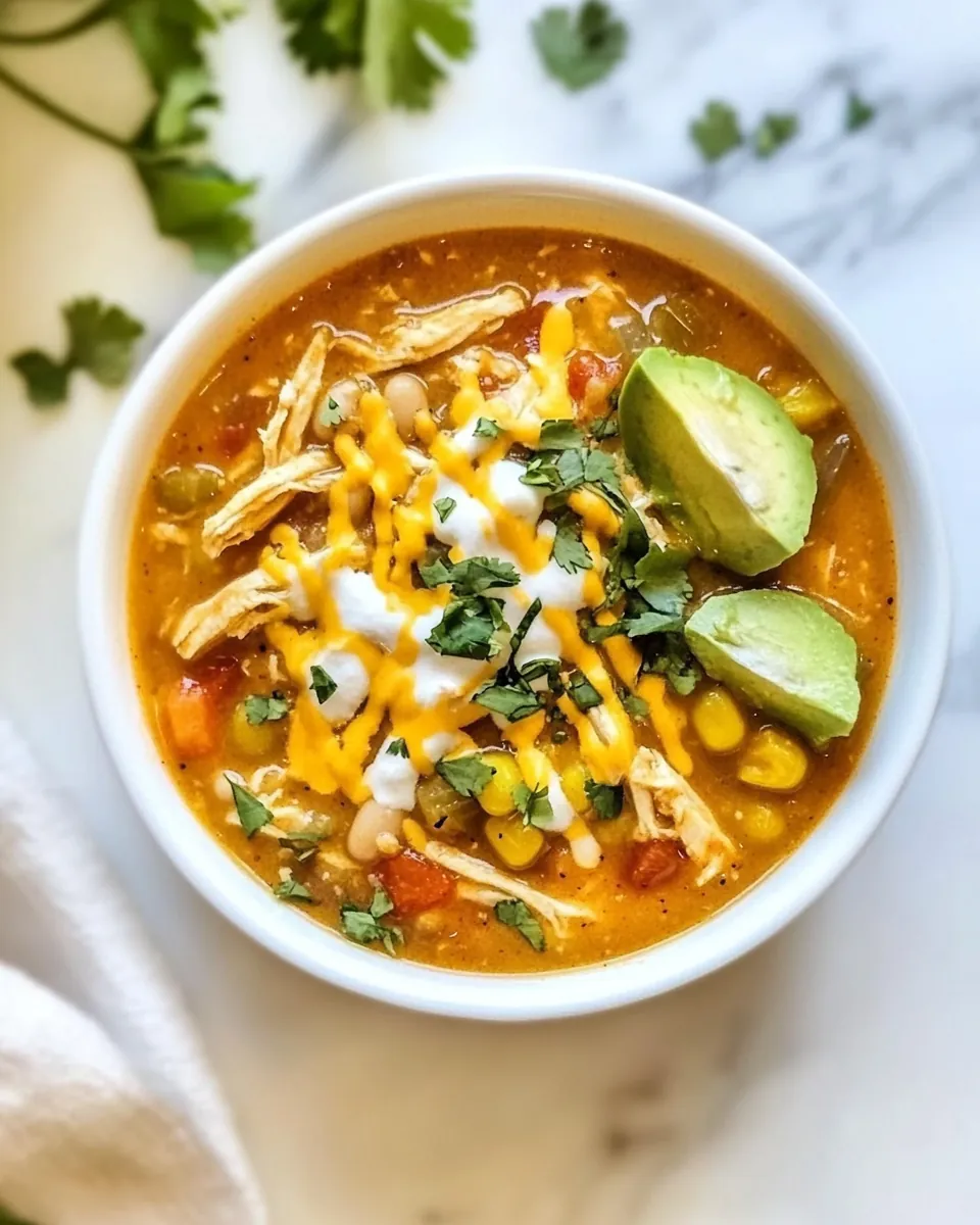 Creamy White Bean Chicken Enchilada Soup