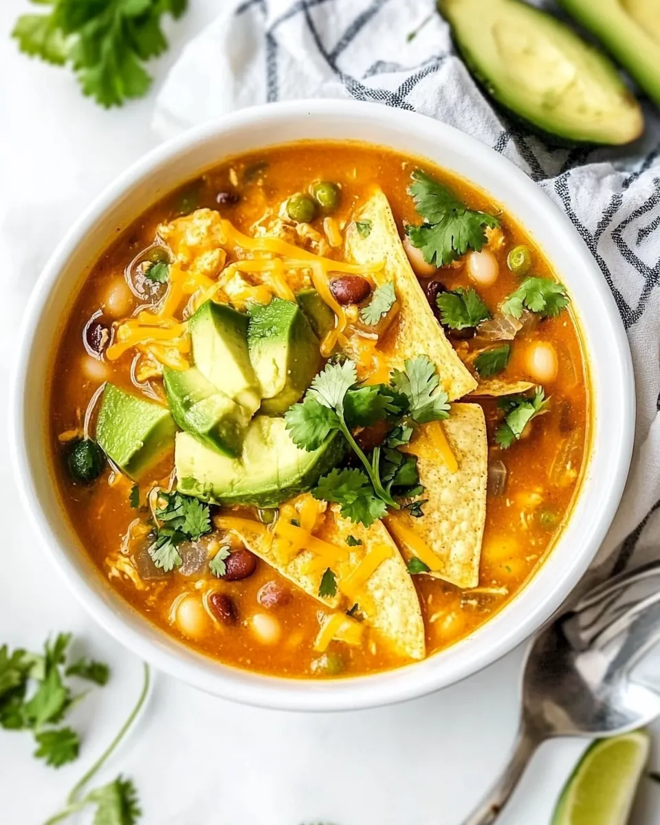 Creamy White Bean Chicken Enchilada Soup
