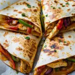Crispy Baked Chicken Fajita Quesadillas