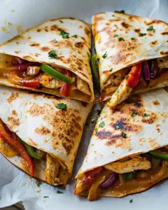 Crispy Baked Chicken Fajita Quesadillas