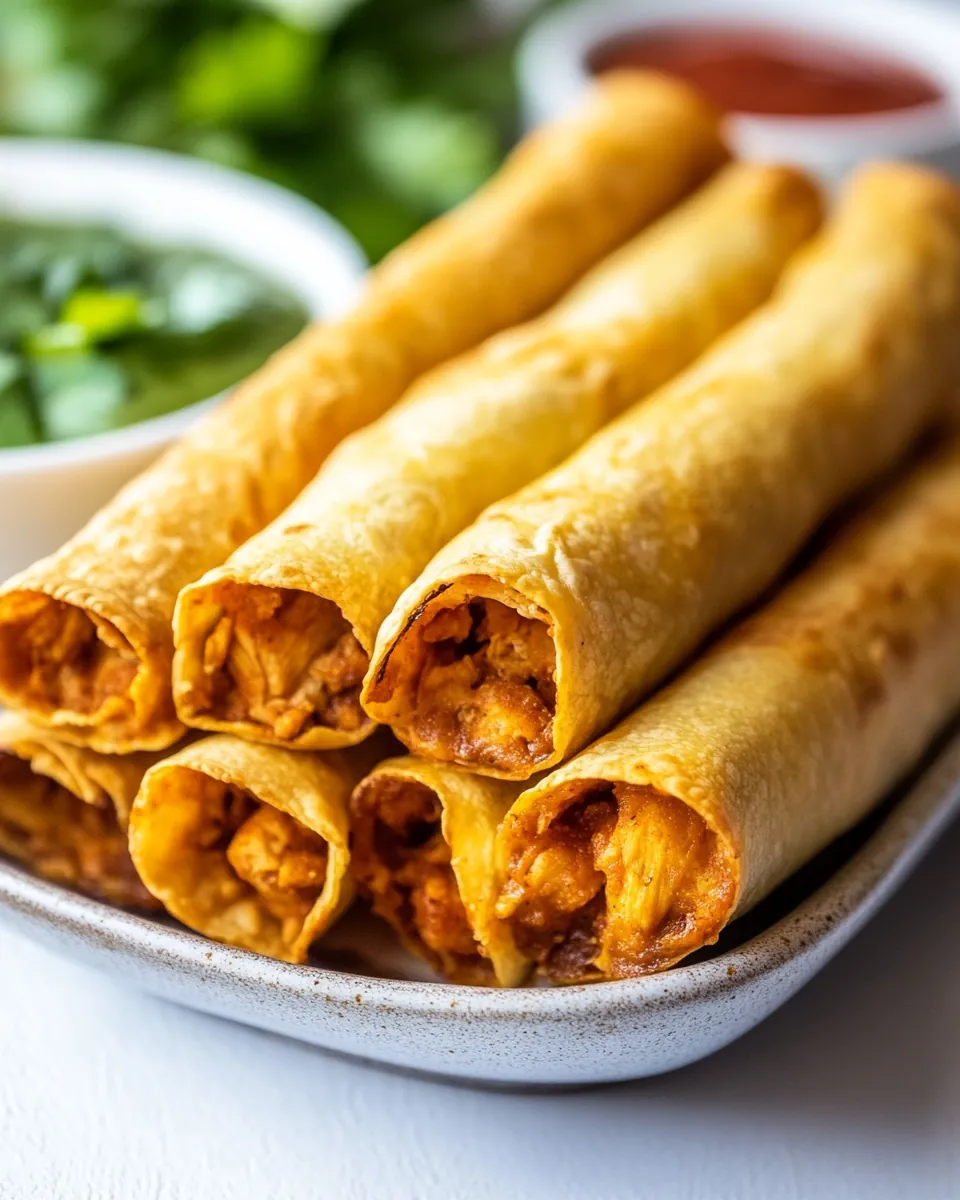 Crispy Baked Chicken Taquitos