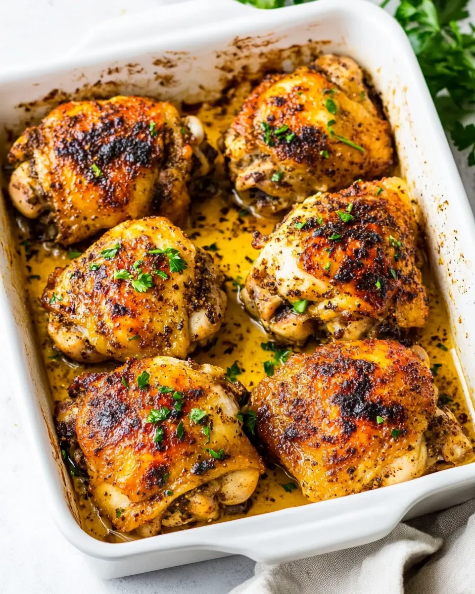 Crispy Baked Chicken Thighs