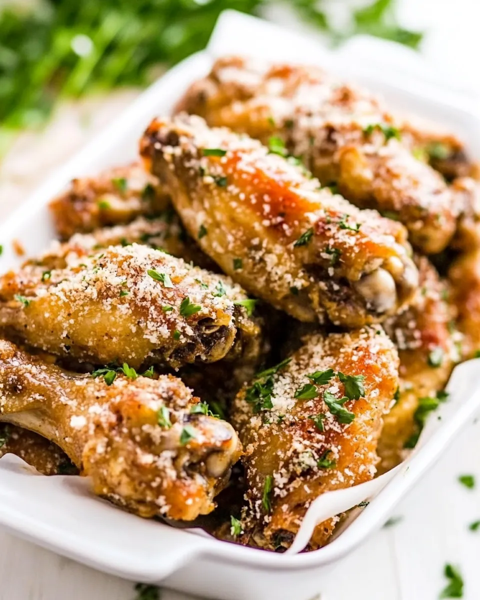 Crispy Baked Parmesan Chicken Wings