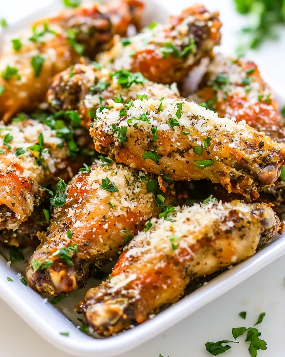 Crispy Baked Parmesan Chicken Wings