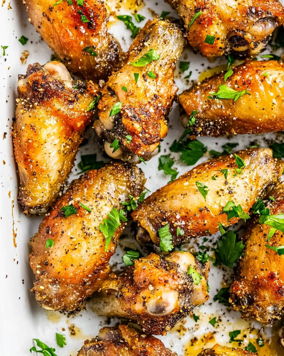 Crispy Baked Salt and Pepper Chicken Wings