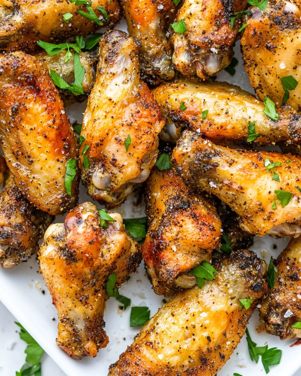 Crispy Baked Salt and Pepper Chicken Wings