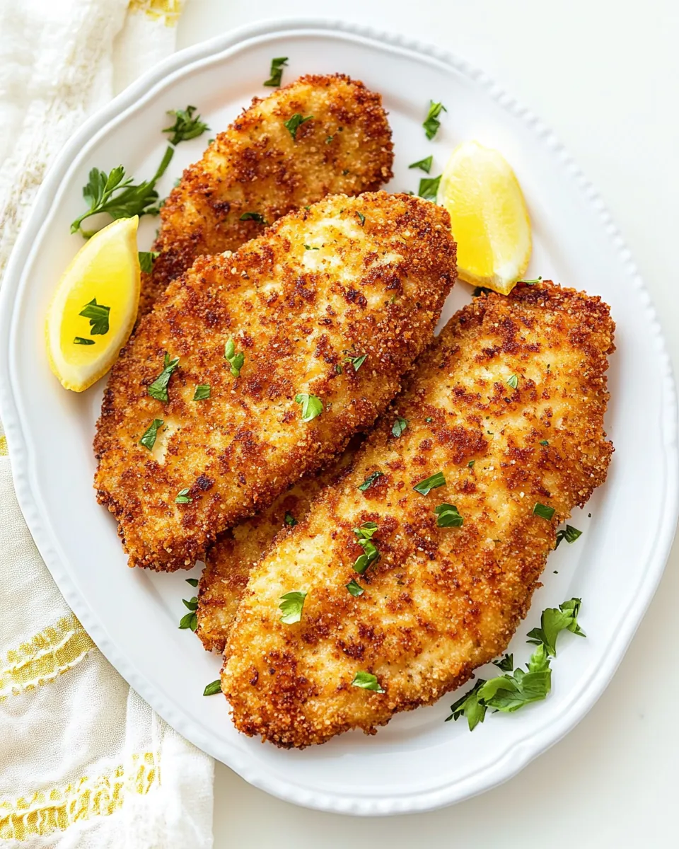 Crispy Breaded Chicken Cutlets
