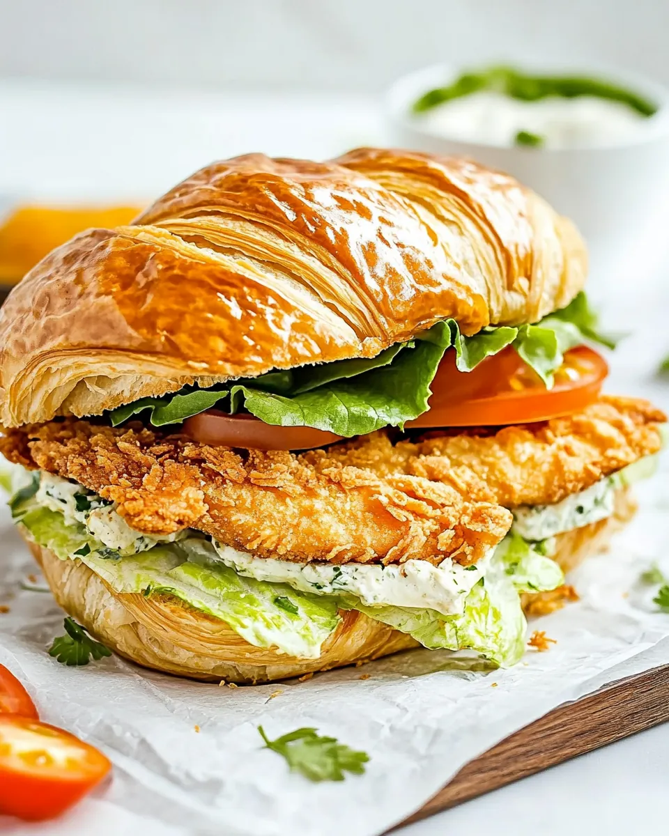 Crispy Chicken Croissant Sandwich