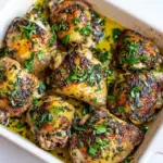 Crispy Garlic Butter Baked Chicken Thighs