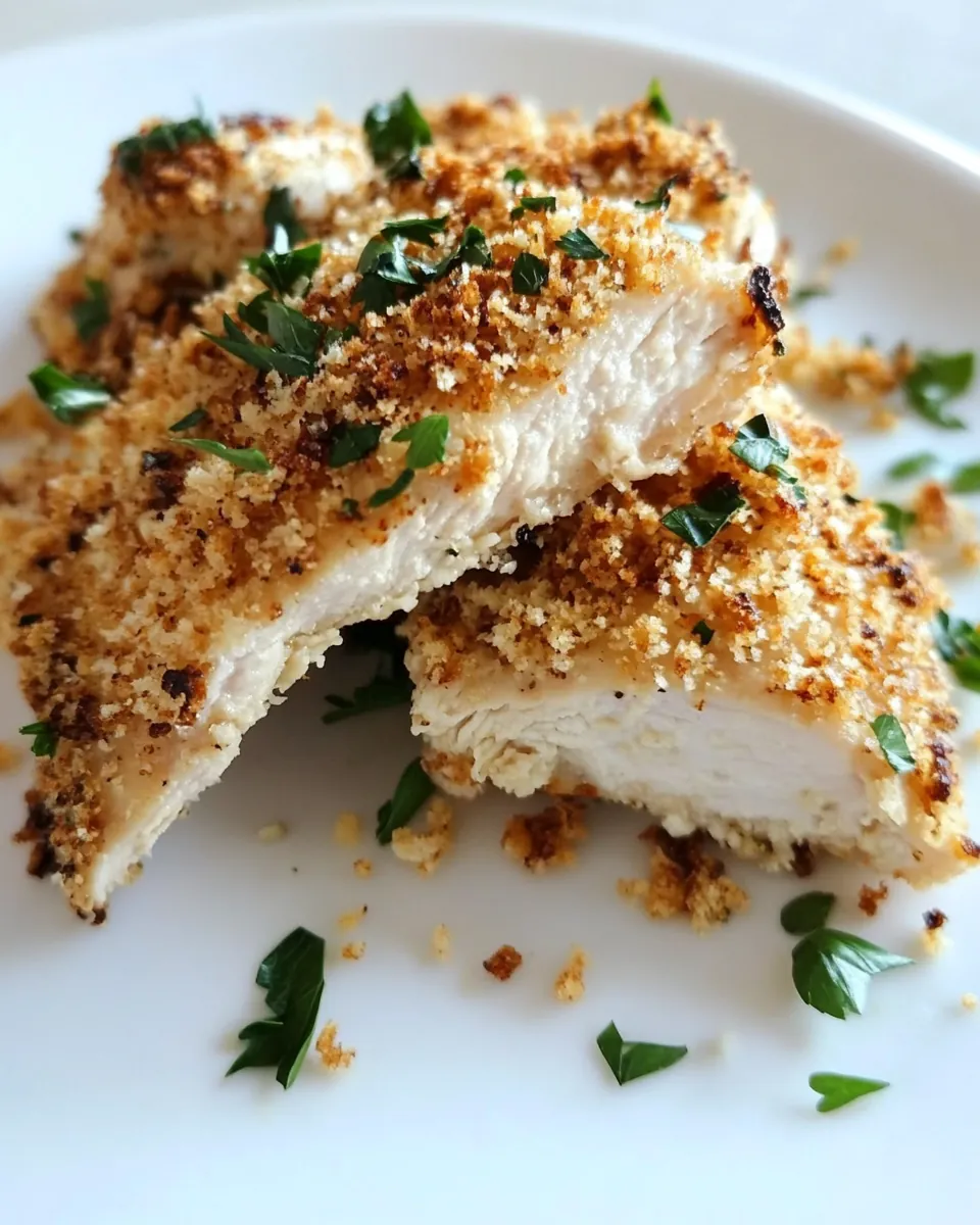 Crispy Garlic Parmesan Oven Fried Chicken