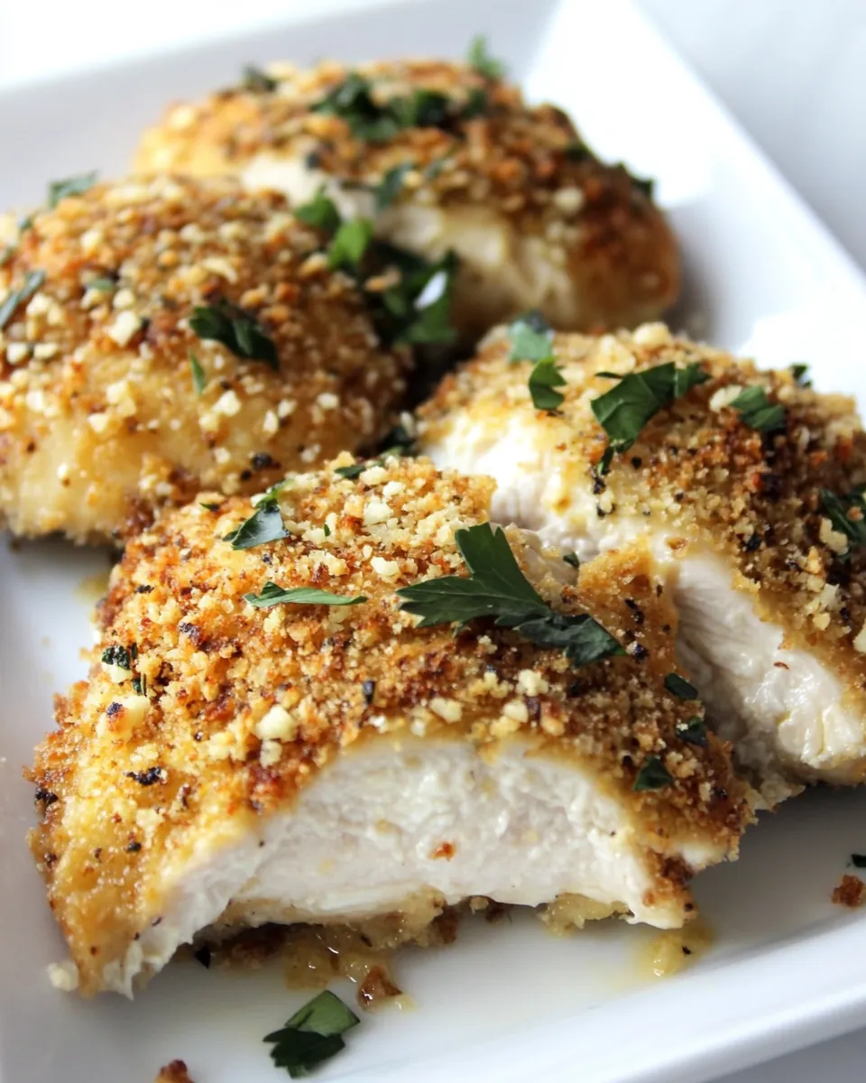Crispy Garlic Parmesan Oven Fried Chicken