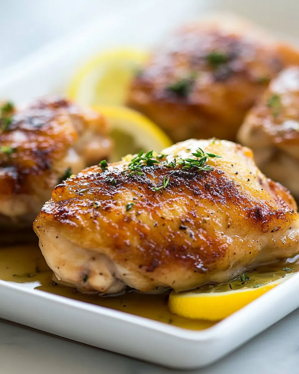Crispy Lemon Chicken Thighs