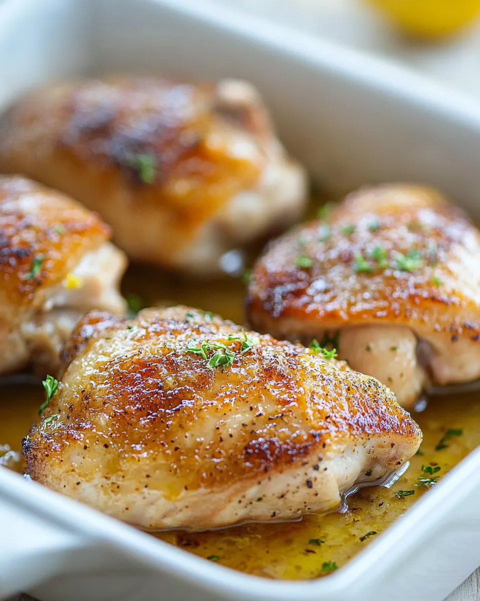 Crispy Lemon Chicken Thighs