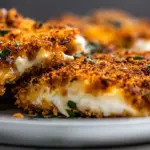 Crispy Mozzarella Parmesan Crusted Chicken