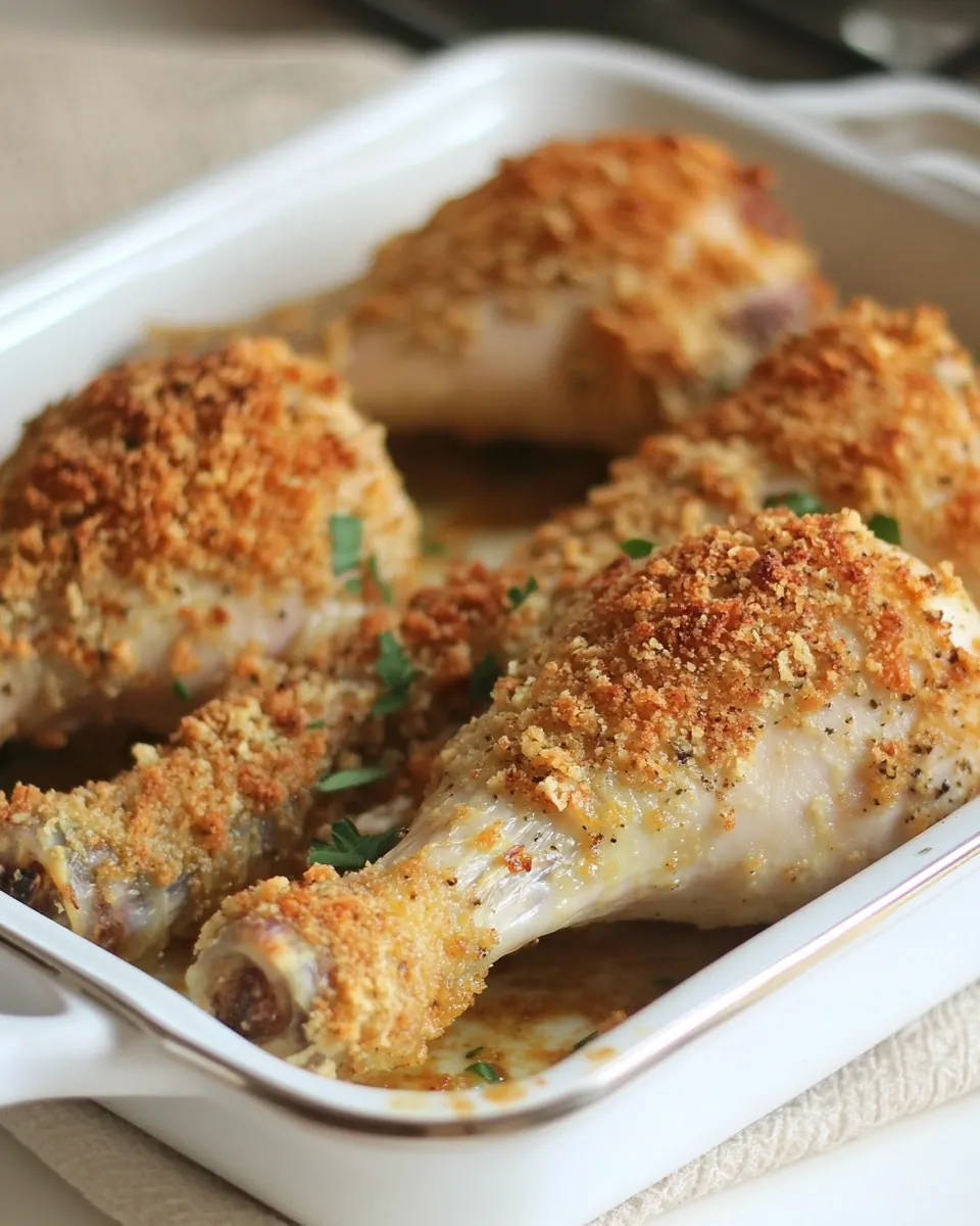 Crispy Oven Baked Chicken Drumsticks