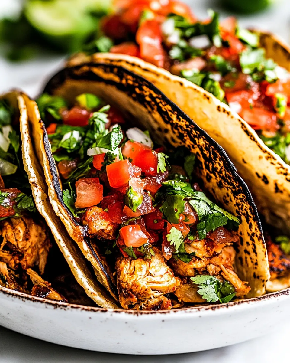 Crispy Oven Baked Chicken Tacos