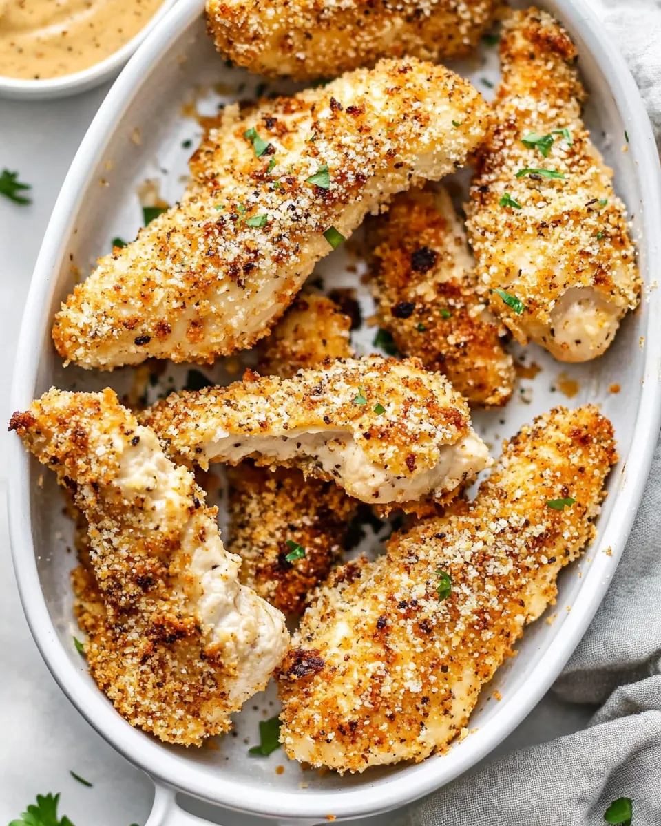 Crispy Parmesan Air Fryer Chicken Tenders