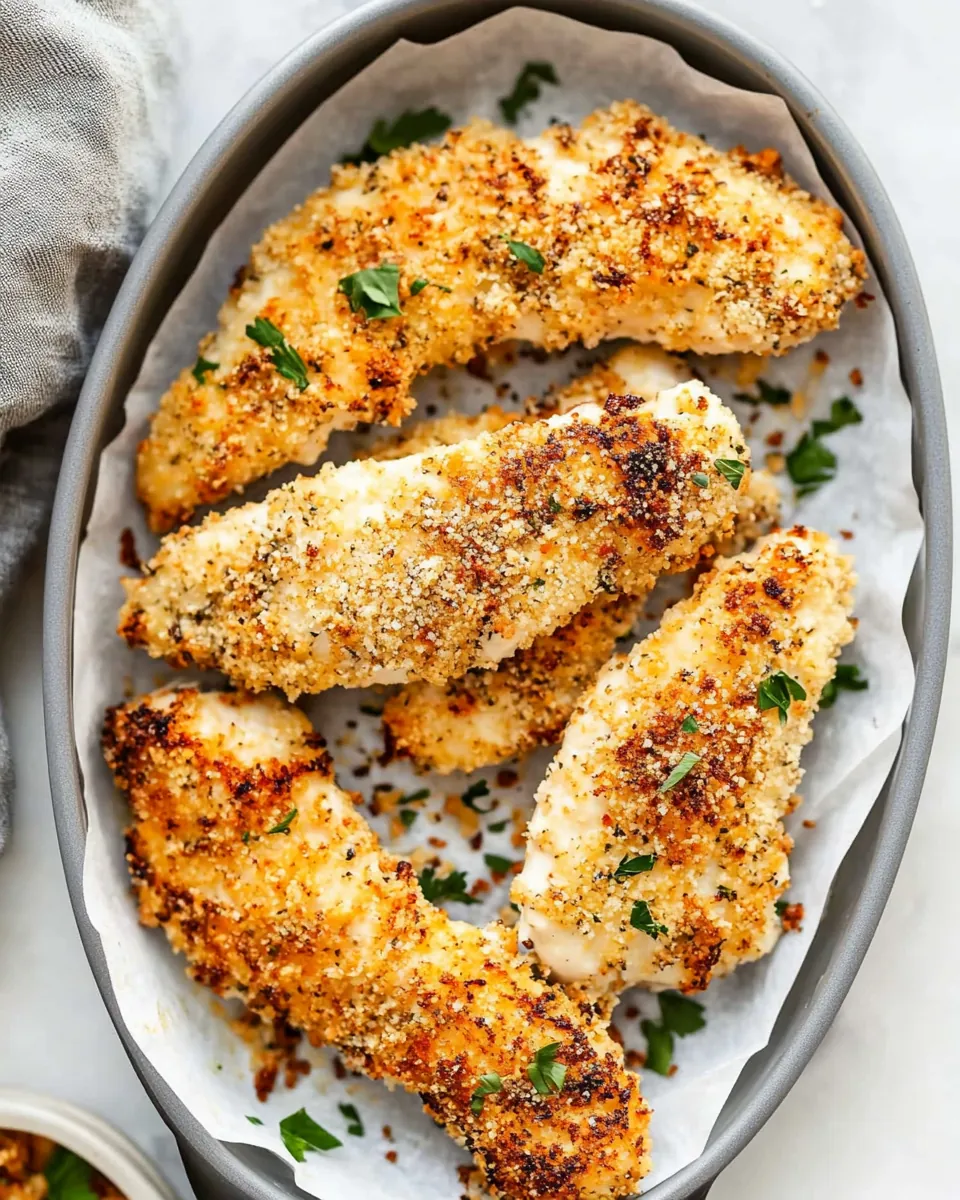 Crispy Parmesan Air Fryer Chicken Tenders