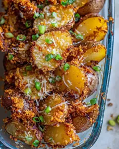 Crispy Parmesan Crusted Buffalo Potatoes