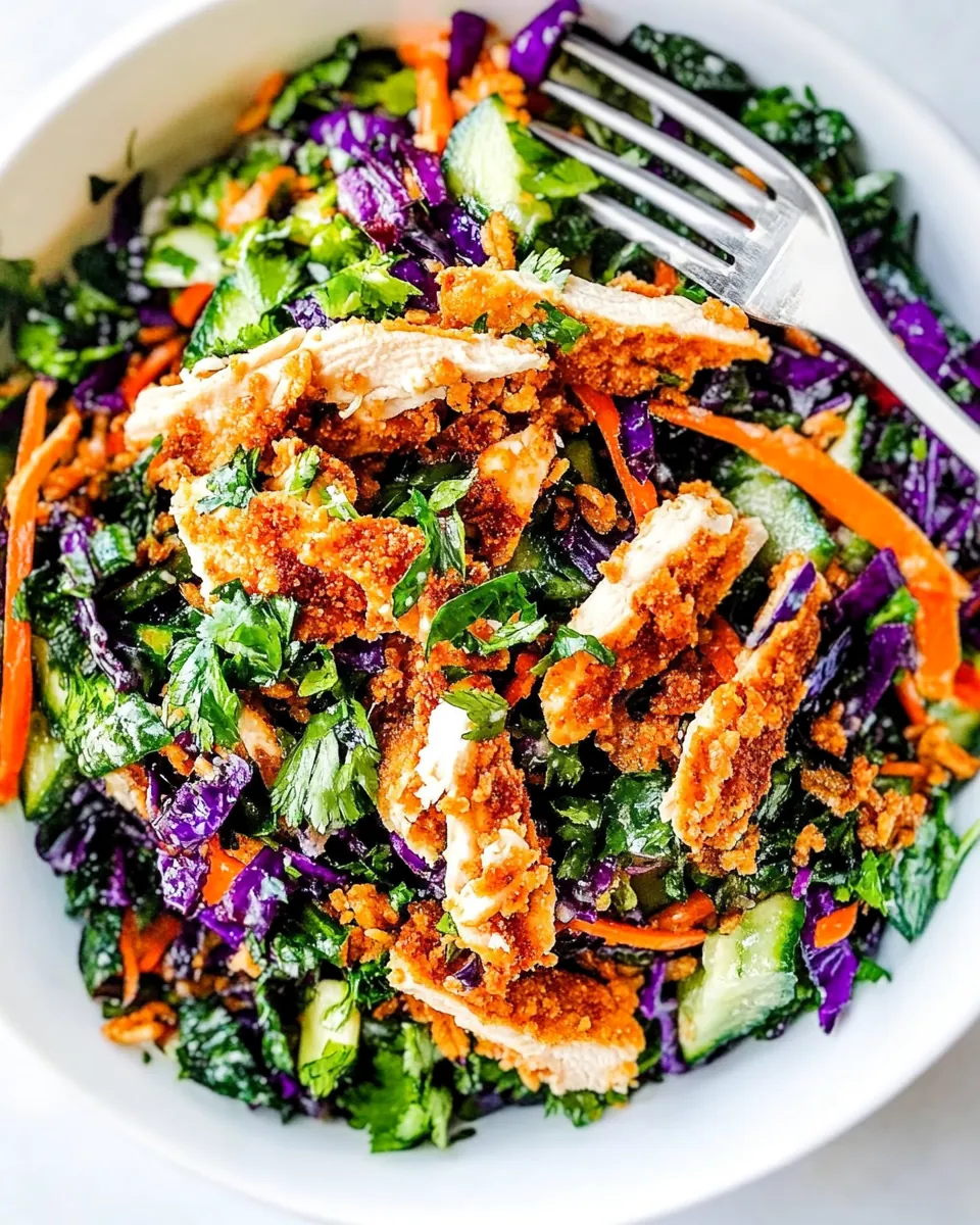 Crispy Rice Chicken Salad