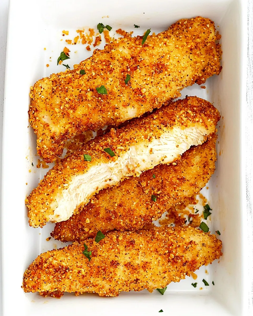 Crispy Ritz Cracker Chicken Tender