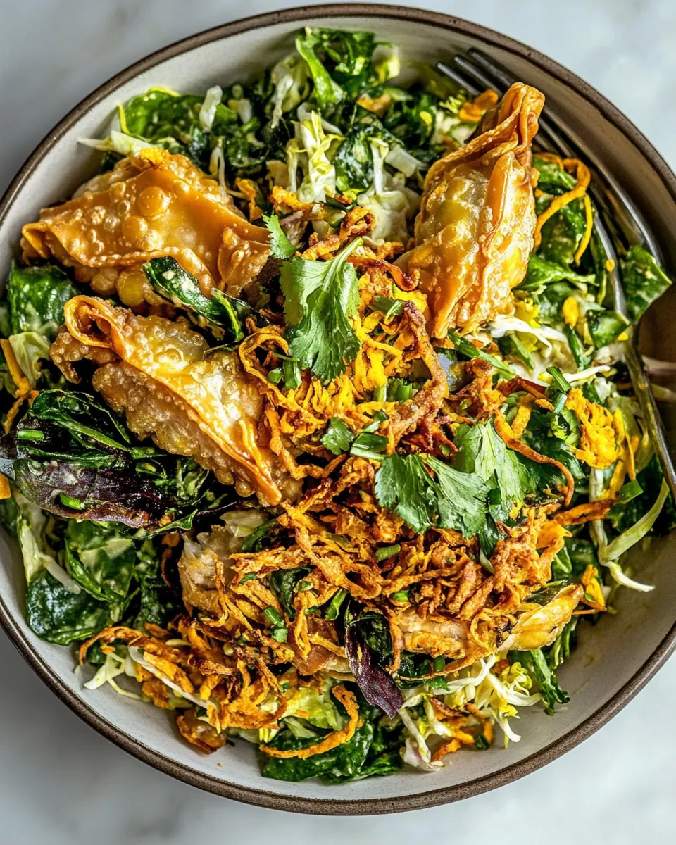 Crispy Wonton Rotisserie Chicken Salad
