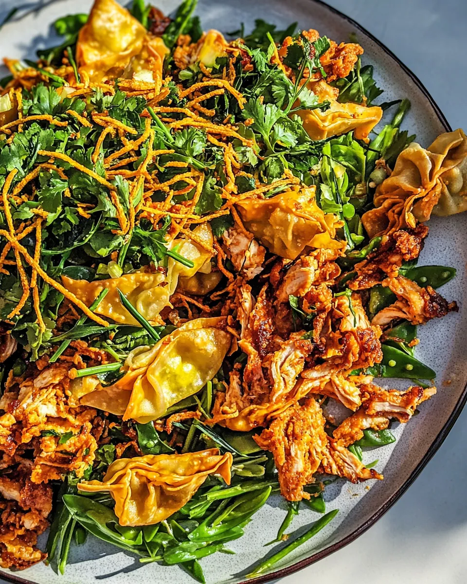 Crispy Wonton Rotisserie Chicken Salad