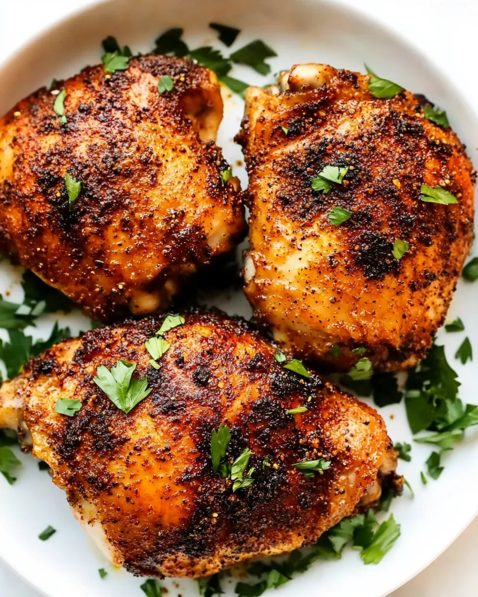 Crispy Juicy Air Fryer Chicken Thighs