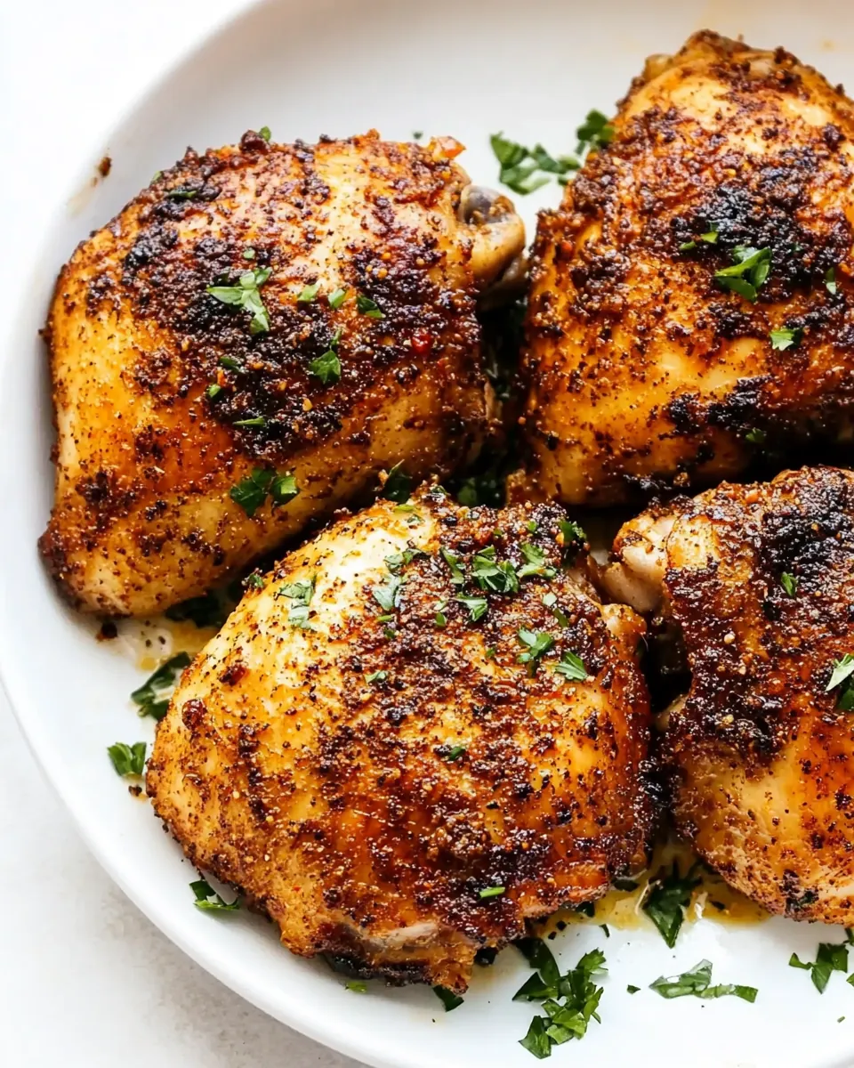 Crispy Juicy Air Fryer Chicken Thighs