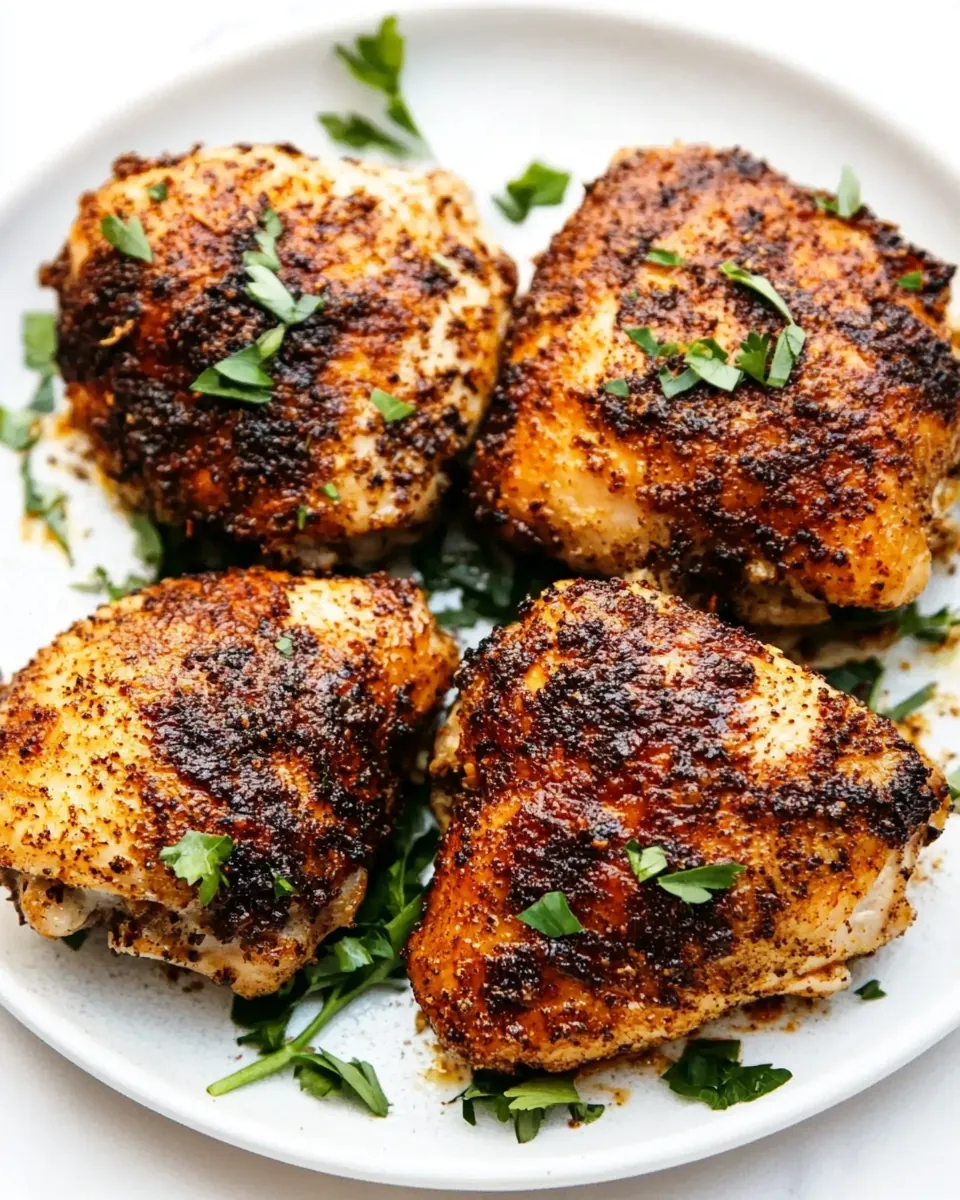 Crispy Juicy Air Fryer Chicken Thighs